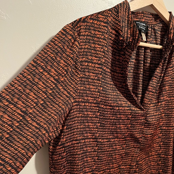 David Lerner x Evereve Mandarin Collar Bombay Stripes Blouse - Picture 4 of 14